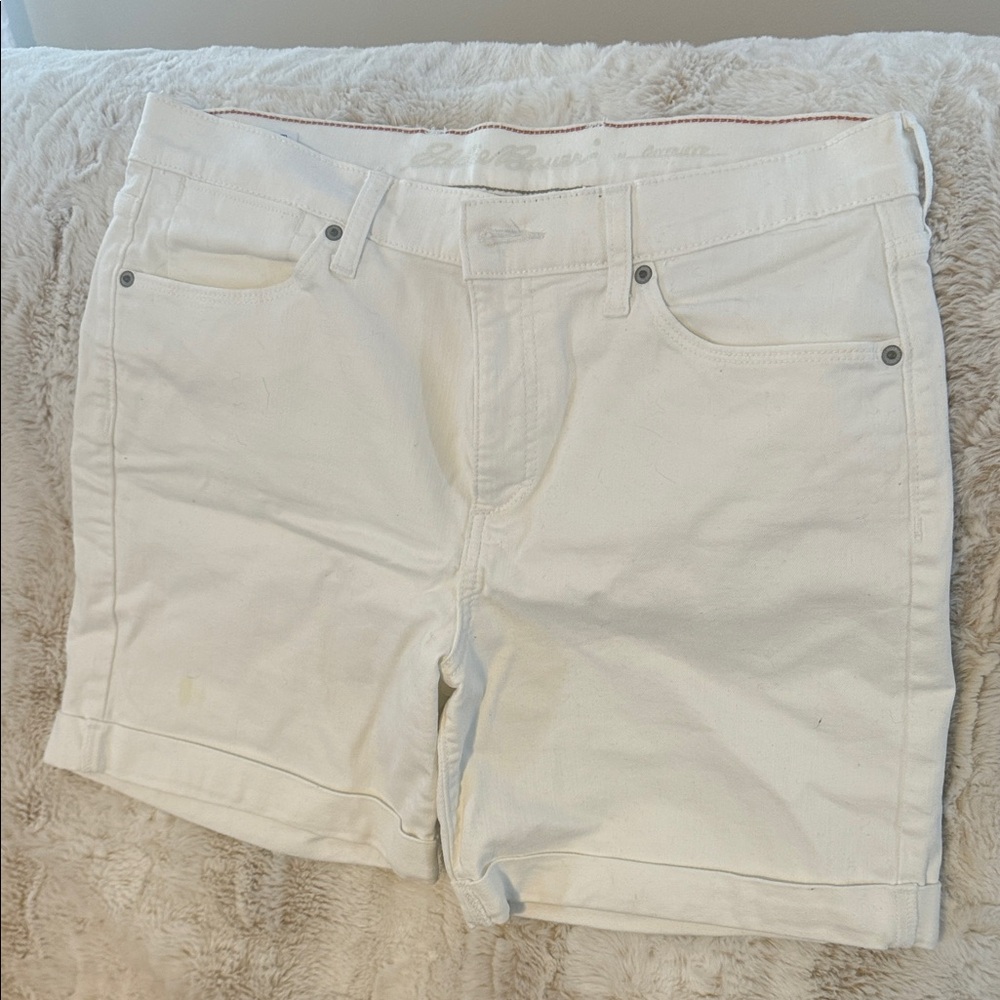 Eddie Bauer Off-White Denim Shorts